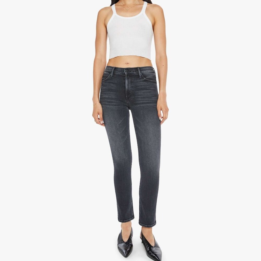 MOTHER Mid Rise Dazzler Flood Jean - Not Today Satan Size 25